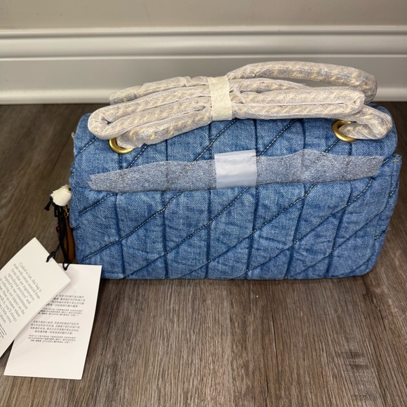 Coach Tabby 26 Blue Jean Quilted Shoulder Handbag - Picture 11 of 16